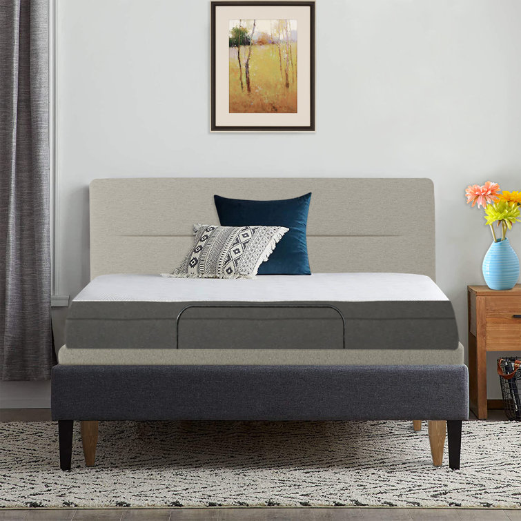 Bed frame with headboard deals for memory foam mattress